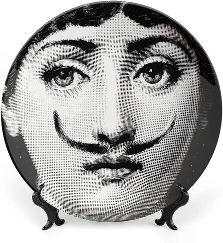 Lina Cavalieri Plate, Wall Decorative Plate, Mysterious Face Plate Wall Hanging Decoration,Including Bracket and Special Spring Hook,B9,10inch in Kuwait
