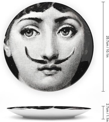 Lina Cavalieri Plate, Wall Decorative Plate, Mysterious Face Plate Wall Hanging Decoration,Including Bracket and Special Spring Hook,B9,10inch in Kuwait