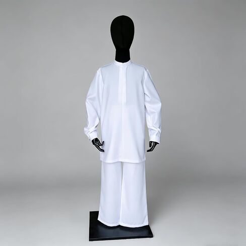 SEA&ALP Boys Solid African Dashiki Suit 2-Piece Set, Long Sleeve Shirt & Pants, Kids Church Wedding Attire in Saudi Arabia