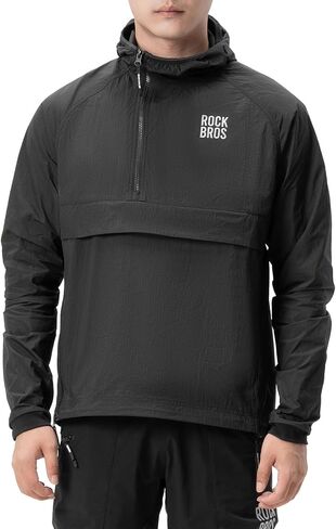 ROCKBROS Lightweight Windbreaker Jacket with Hood Packable Water- Resistant Rain Jacket for Men & Women Ideal for Hiking in Kuwait