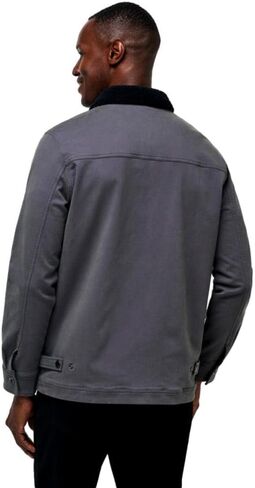 سترة TravisMathew للرجال من قماش Cloud Denim Sherpa، رمادي مقلم in Kuwait