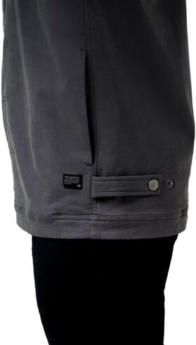 سترة TravisMathew للرجال من قماش Cloud Denim Sherpa، رمادي مقلم in Kuwait