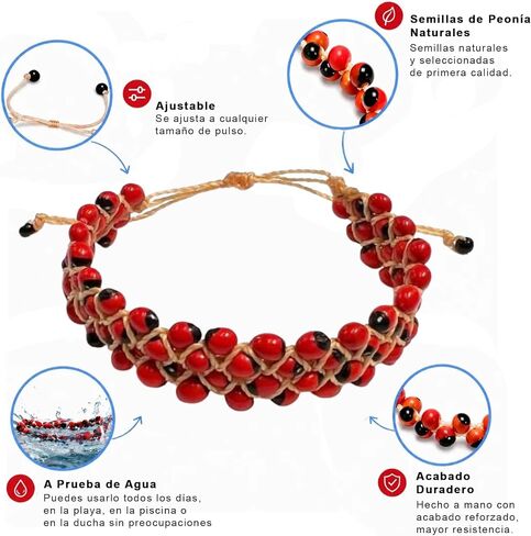 Peony Bracelet Ajustable, Peonia layers of seeds Bracelet Adjustable in Kuwait