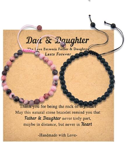YangQian Father Dad Gifts from Son Daddy Father Day Gifts for Dad Gifts for Birthday Wedding Dad Bead Bracelet Father Keepsake Gifts in Kuwait