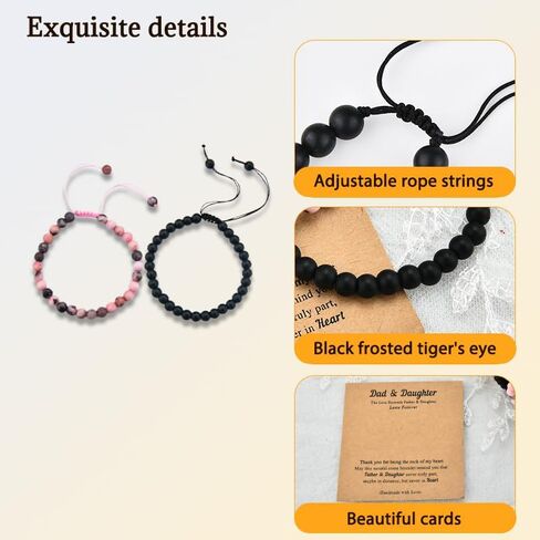 YangQian Father Dad Gifts from Son Daddy Father Day Gifts for Dad Gifts for Birthday Wedding Dad Bead Bracelet Father Keepsake Gifts in Kuwait