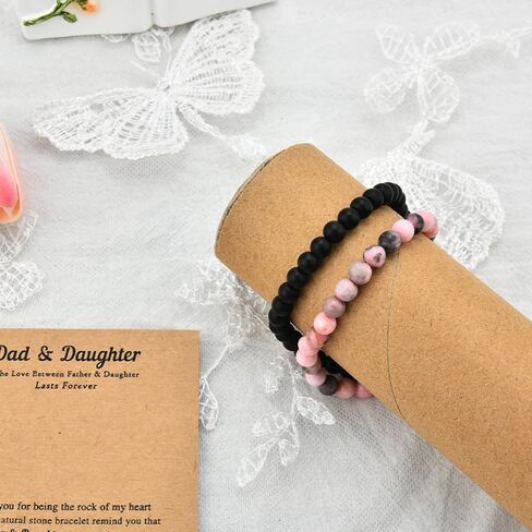 YangQian Father Dad Gifts from Son Daddy Father Day Gifts for Dad Gifts for Birthday Wedding Dad Bead Bracelet Father Keepsake Gifts in Kuwait