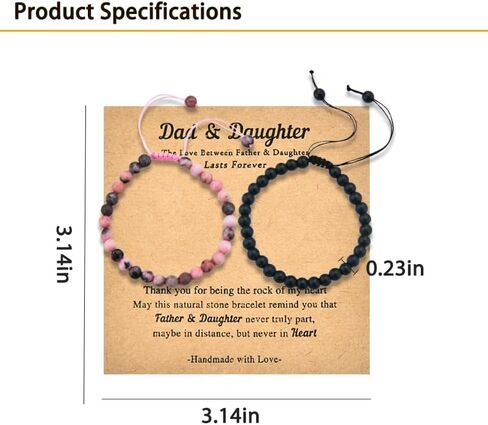YangQian Father Dad Gifts from Son Daddy Father Day Gifts for Dad Gifts for Birthday Wedding Dad Bead Bracelet Father Keepsake Gifts in Kuwait