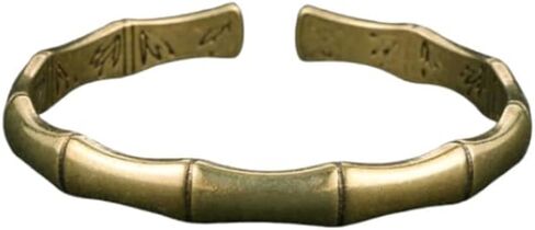 1 Piece Of Retro Bamboo Joint Bracelet With Elegant Open Design Featuring Artistic Bamboo, Naturally Beautiful in Saudi Arabia