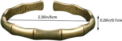 1 Piece Of Retro Bamboo Joint Bracelet With Elegant Open Design Featuring Artistic Bamboo, Naturally Beautiful in Saudi Arabia