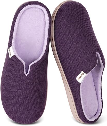 Garonne Women's V-neck Slippers with Memory Foam, Ladies' Slip-on House Shoes for Bedroom Indoor/Outdoor in Saudi Arabia