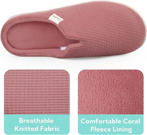 Garonne Women's V-neck Slippers with Memory Foam, Ladies' Slip-on House Shoes for Bedroom Indoor/Outdoor in Saudi Arabia