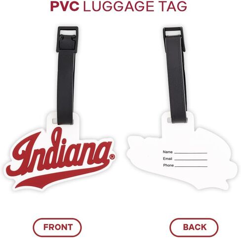 Desert Cactus Indiana University Luggage Tag PVC – Official IU Bloomington Hoosiers Travel ID Tag for Suitcases, Bags, and Carry-Ons (Design B) in Kuwait