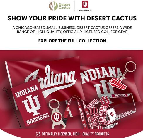 Desert Cactus Indiana University Luggage Tag PVC – Official IU Bloomington Hoosiers Travel ID Tag for Suitcases, Bags, and Carry-Ons (Design B) in Kuwait