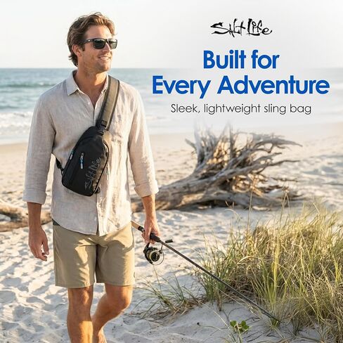 Salt Life Cross Body Bag for Woman and Men - Anti Theft Shoulder Sling Bag, Zipper Phone Pocket and Water Bottle Holder in Kuwait