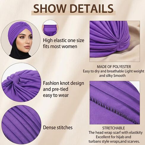 22pcs Stretch Turbans for Women Unisex Turban Hat Vintage Head Wrap Headband Head Beanies Cap Hat Twisted Turban Cap Cover Hats Sleep Turbans Headwear Caps in Kuwait