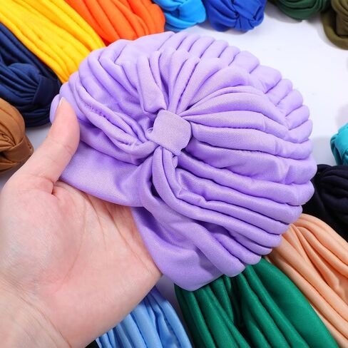 22pcs Stretch Turbans for Women Unisex Turban Hat Vintage Head Wrap Headband Head Beanies Cap Hat Twisted Turban Cap Cover Hats Sleep Turbans Headwear Caps in Kuwait