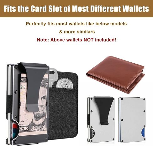 Molain 4 Pcs Flat Thin Wallet Key Holder, Credit Card Size Slim Key Organizer Sleeve with Big Compartment Minimalist Compact Key Holder for Men Women in Kuwait