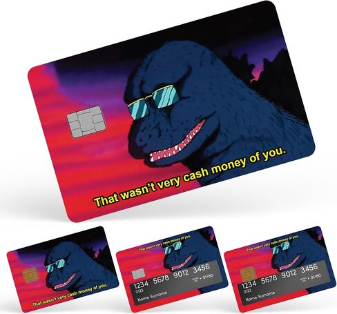 Funny Credit Debit Card Skin Cover – “Shut Up and Take My Money" Design – Durable Vinyl Sticker for Bank, Gift, Transit Cards – Easy to Apply, Fade-Resistant, Fits Large/Small/No Chip Cards 4PCS in Saudi Arabia