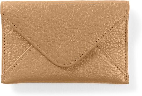 Leatherology Camel Envelope Card Case – Full Grain Leather Business Card Holder with Hidden Snap Closure in Saudi Arabia