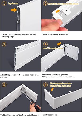 Ceiling Mount Curtain Box, 15cm Wide Metal Cornice for Double Track, Elegant Window Treatment for Home & Office, Perfect for Bedroom & Living Room (2m/6.5ft) in Kuwait