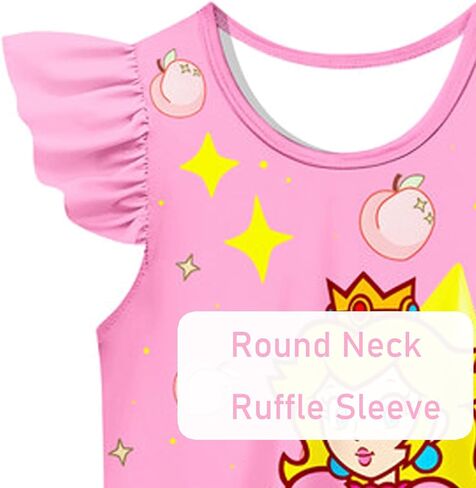 JAZZMAD Cute Princess Flutter Sleeve Dress for Kids Casual Playwear Toddler Girls 3-8Y in Saudi Arabia