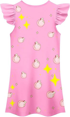 JAZZMAD Cute Princess Flutter Sleeve Dress for Kids Casual Playwear Toddler Girls 3-8Y in Saudi Arabia