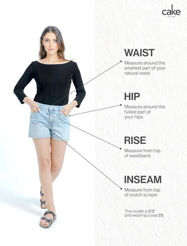 Regular Denim Shorts Women - High-Rise Jean Shorts for Women - Zipper Fly Women's Shorts in Saudi Arabia