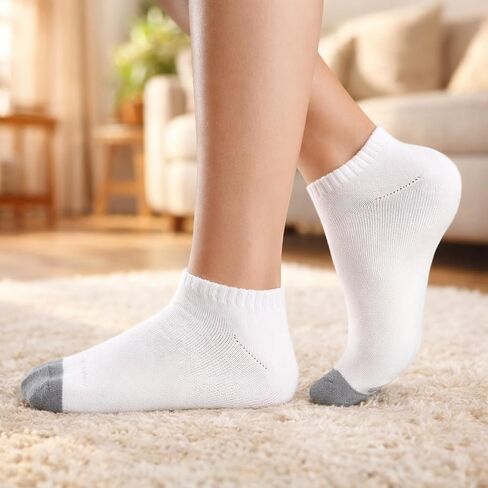 WANDER Men's Athletic Low Cut Socks 8 Pairs,Thick Cushion Running Cotton Ankle Socks for Men 9-12/12-15 in Saudi Arabia