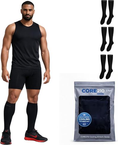 CopperJoint Cooling Athletic Socks, Moisture Wicking Performance Socks, 3 Pairs in Saudi Arabia