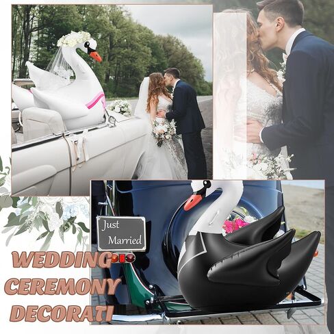 Hungdao 2 Pcs 4 ft Wedding Inflatable Duck Bride Groom Rubber Ducks Marriage Blow Up Duck Large Giant Wedding Rubber Duck Bachelorette Pool Floats for Wedding Ceremony Bridal Party Decoration in Kuwait