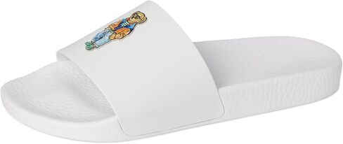 POLO RALPH LAUREN Men's Polo Bear Slide, White Beach Shop Bear, 15, Medium in Kuwait