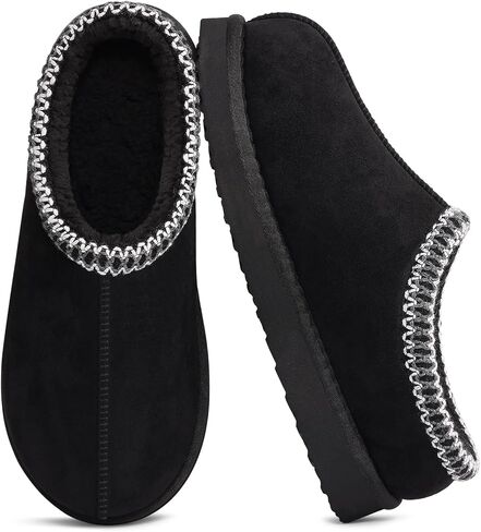 Litfun Mens Memory Foam House Slippers Winter Warm House Shoes Fuzzy Comfy Clog Slippers Indoor Outdoor in Saudi Arabia