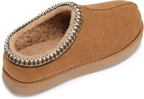 Litfun Mens Memory Foam House Slippers Winter Warm House Shoes Fuzzy Comfy Clog Slippers Indoor Outdoor in Saudi Arabia