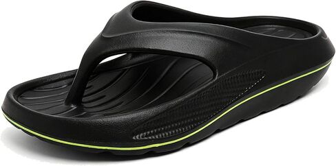 Men'S EVA Wedge Flip-Flops with Arch Support Lightweight Thicken Sole Non-Slip Minimalist Round Open Toe Cloud Cushion Flatform Thong Sandals for Daily Wear Causal Beach Pool in Kuwait