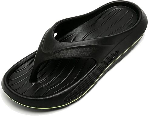 Men'S EVA Wedge Flip-Flops with Arch Support Lightweight Thicken Sole Non-Slip Minimalist Round Open Toe Cloud Cushion Flatform Thong Sandals for Daily Wear Causal Beach Pool in Kuwait