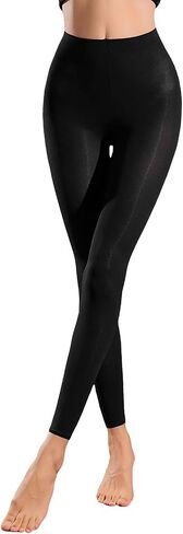 Caprilite Women's 80D Semi Opaque Tights,Sheer Black Footless Tights,High Waist Solid Color Pantyhose Stockings in Saudi Arabia