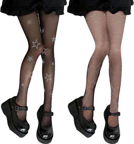 2 PCS Star Tights for Women, Glitter Cute Star Leggings in Saudi Arabia