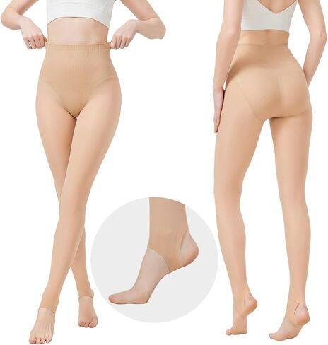 Tights Stirrup Leggings Golf Stocking Four-Season Tights Dark Skin Color 80D in Saudi Arabia