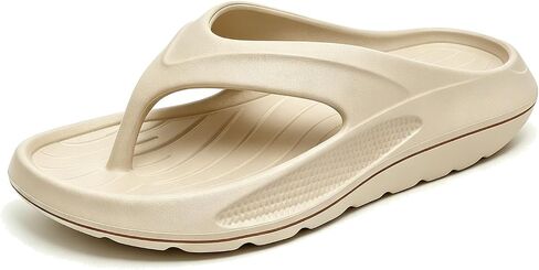 Men'S EVA Wedge Flip-Flops with Arch Support Lightweight Thicken Sole Non-Slip Minimalist Round Open Toe Cloud Cushion Flatform Thong Sandals for Daily Wear Causal Beach Pool in Kuwait