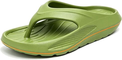 Men'S EVA Wedge Flip-Flops with Arch Support Lightweight Thicken Sole Non-Slip Minimalist Round Open Toe Cloud Cushion Flatform Thong Sandals for Daily Wear Causal Beach Pool in Kuwait