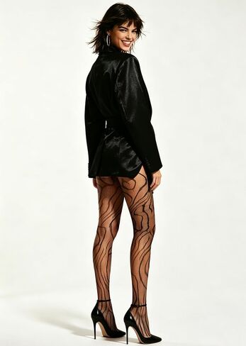 Pattern Fishnet Stockings Fishnet Mesh Tights High Waist Pantyhose in Saudi Arabia