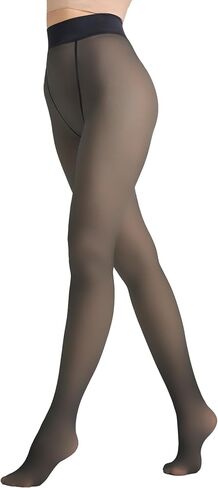 LABELLA Skin Color Thermal Fleece Lined Tights for Women, Ultra Soft Warm Winter Fake Translucent Tights with Wide Waistband in Saudi Arabia