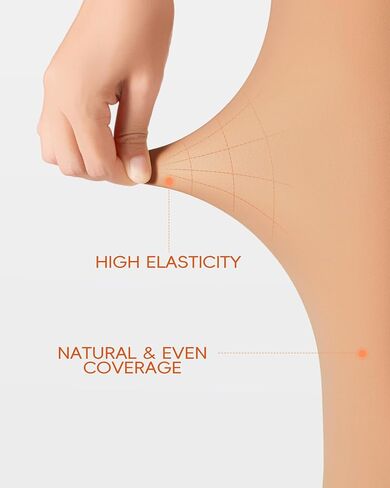 LABELLA Skin Color Thermal Fleece Lined Tights for Women, Ultra Soft Warm Winter Fake Translucent Tights with Wide Waistband in Saudi Arabia
