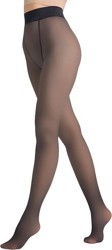 LABELLA Skin Color Thermal Fleece Lined Tights for Women, Ultra Soft Warm Winter Fake Translucent Tights with Wide Waistband in Saudi Arabia