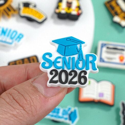 Class of 2026 Graduation Charms Set, Senior Graduation Decorative Accessories with Cap, Diploma and Congrats Designs, Gifts for Graduates and Celebrations in Saudi Arabia