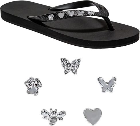 Cute Flip Flop Charms for Sandals Slipper Summer Women's Shoe Jewelry Pendant Accessories for 4mm Holes Decoration Charm Set in Saudi Arabia