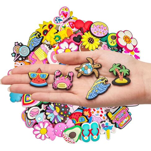 60 PCS Cartoon Shoe Charms for K-pop Cute Shoe Decoration Charms for Clog Sandals, Shoe Accessories Charms for Women Adults in Saudi Arabia