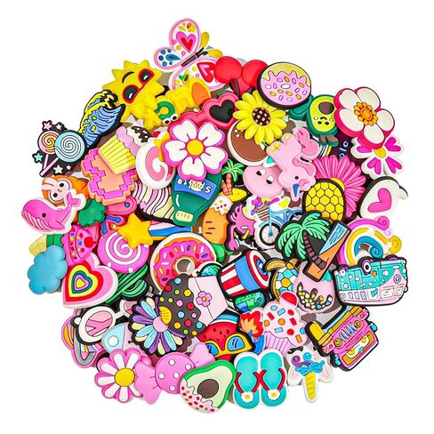 60 PCS Cartoon Shoe Charms for K-pop Cute Shoe Decoration Charms for Clog Sandals, Shoe Accessories Charms for Women Adults in Saudi Arabia