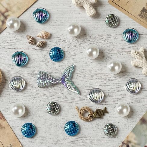 25Pcs Summer Beach Shoe Charms for Clog Sandals, Starfish, Shell, Mermaid tail, Pearl Charms Accessories, DIY Shoe Decoration Charms for Women in Saudi Arabia