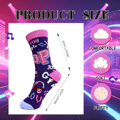 6 Pairs Kpop Party Favors Bulk K-pop Socks Bulk for Women Girls Fans Kpop Birthday Party Supplies Music Friendship Gifts K-pop Themed Gifts in Saudi Arabia